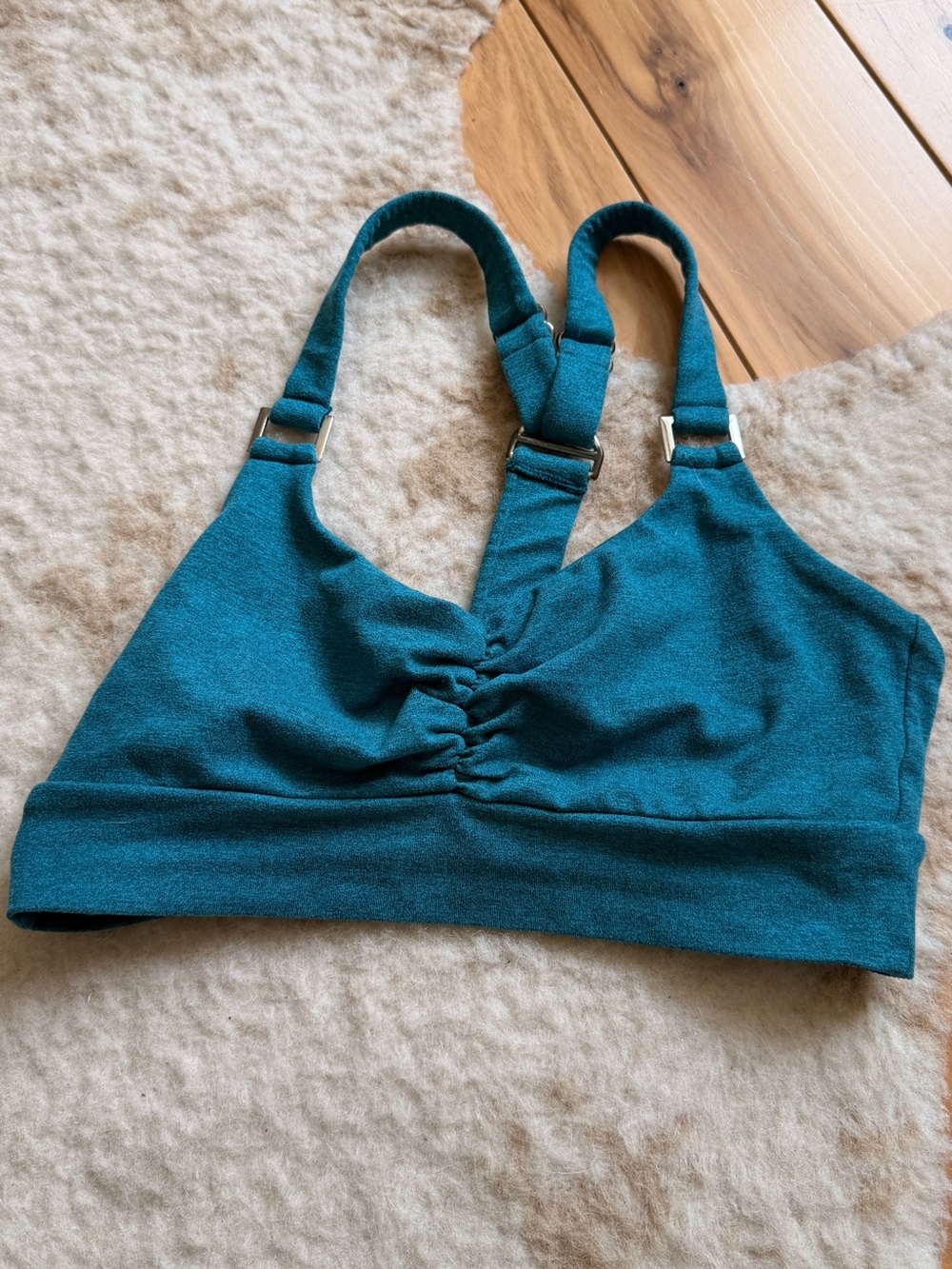 Bombshell teal sports bra small